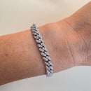 Pulseira Corrente Elo Com Zircônia Banho Ródio