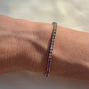 Pulseira Riviera 2mm Rainbow Prata 925