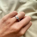 Anel Coração Único Em Prata 925